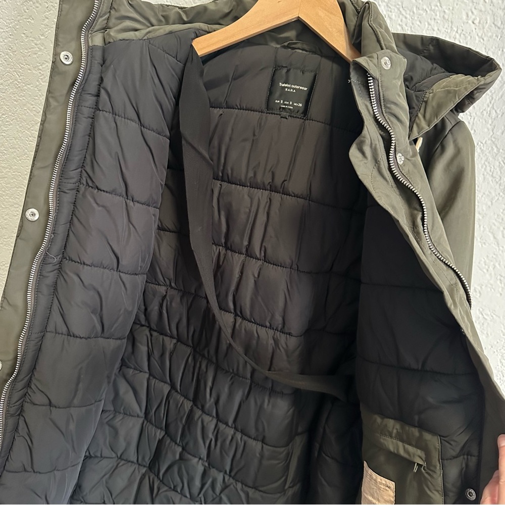Zara Winter Coat Olive - Small - Picture 4 of 8